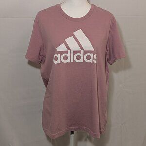 Adidas Magic Mauve Almost Pink Classic Logo Tee Size 2XL Used But GC Pretty!